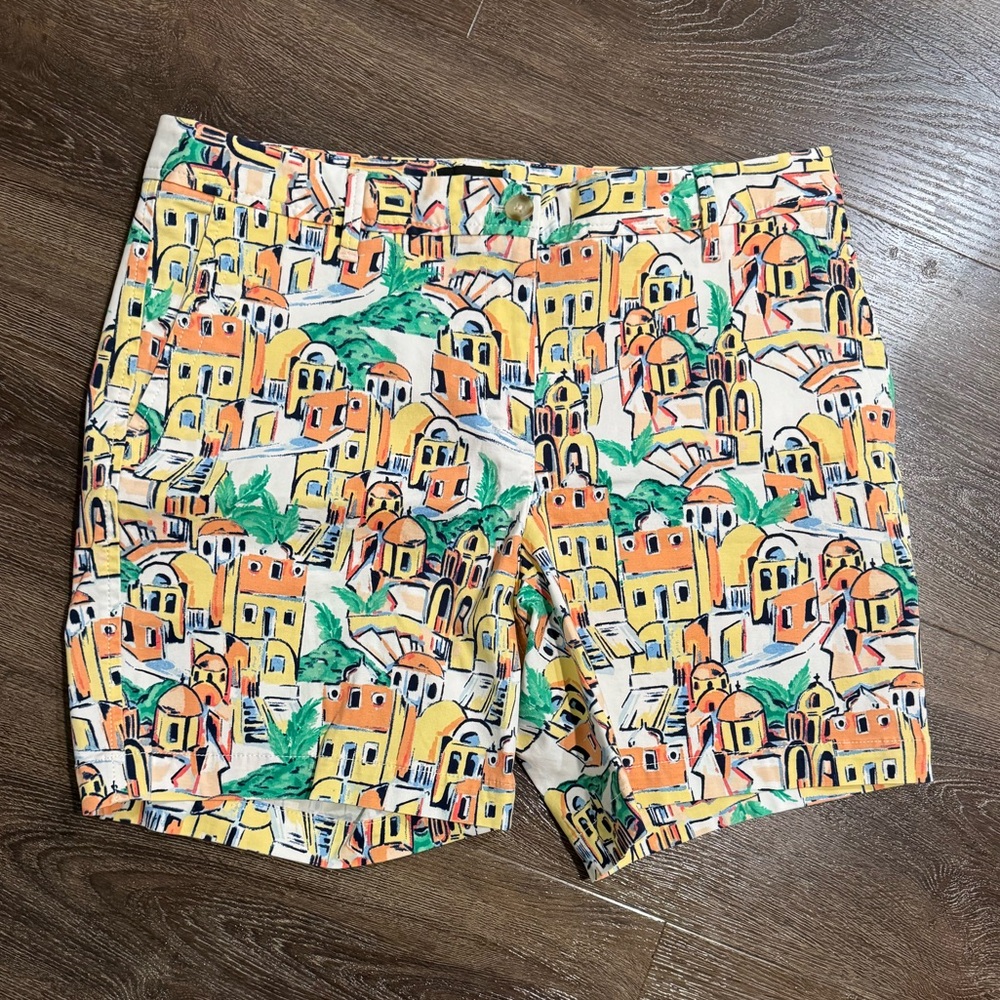 Talbots Multicolor Abstract Print relaxed chino Shorts